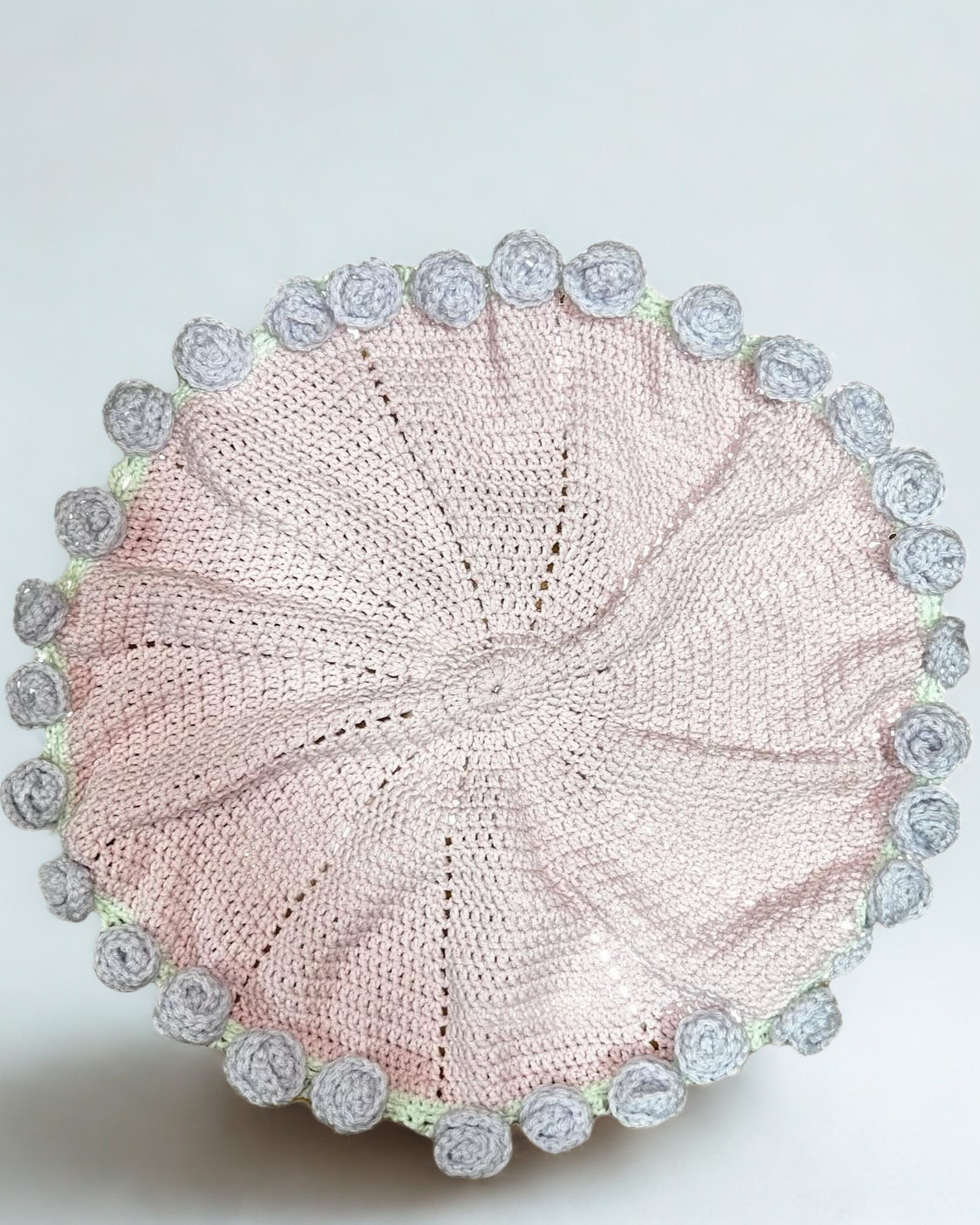 Crochet flower baby blanket
